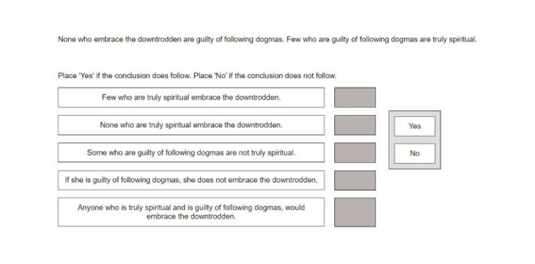 Example of a UCAT Decision Making question